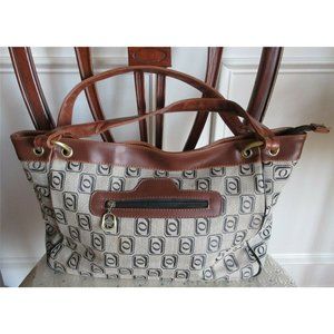 Langshahong Large Zippered Carry-On Bag Tote Brown